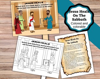 Jesus Heals The Withered Hand Of The Man On The Sabbath. Bible study craft.