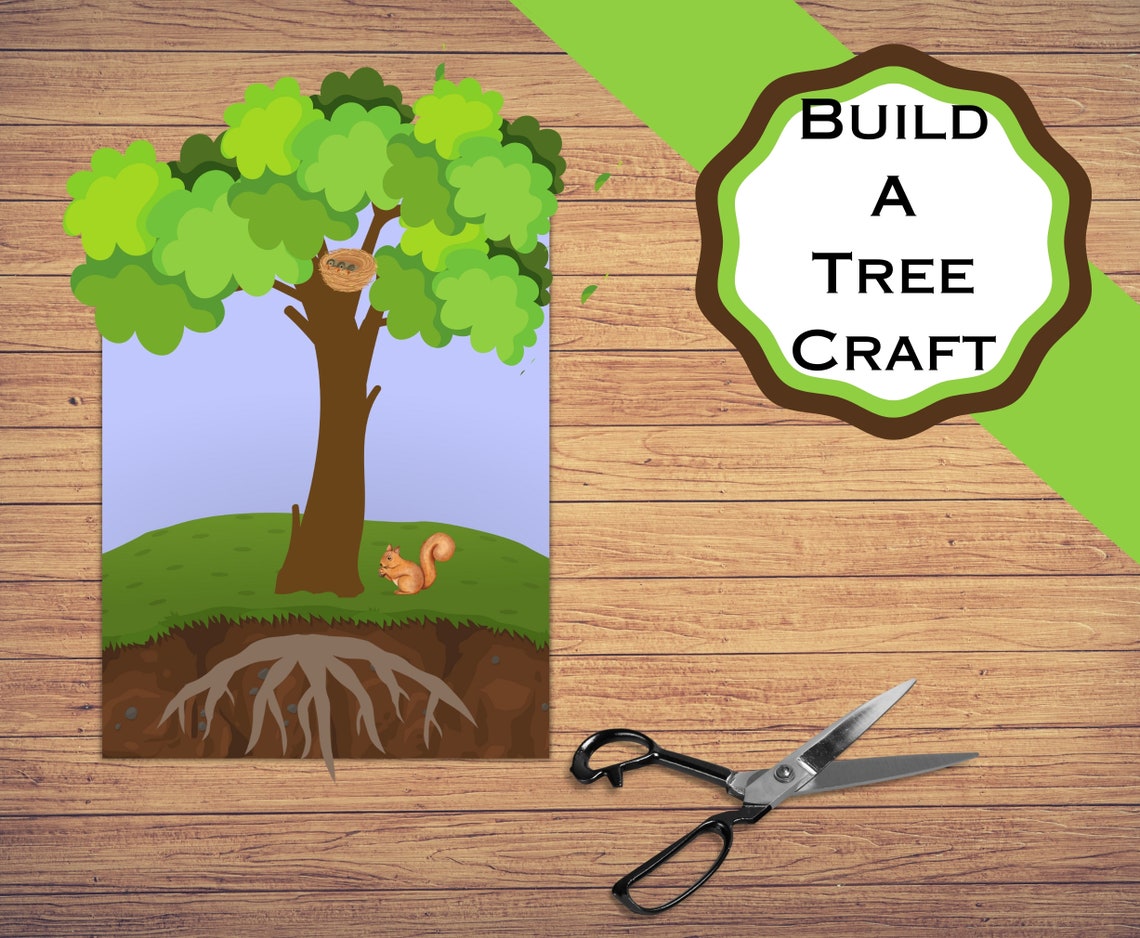 Printable Build a Tree Pages. Learn the Parts to a Tree as You Put One ...