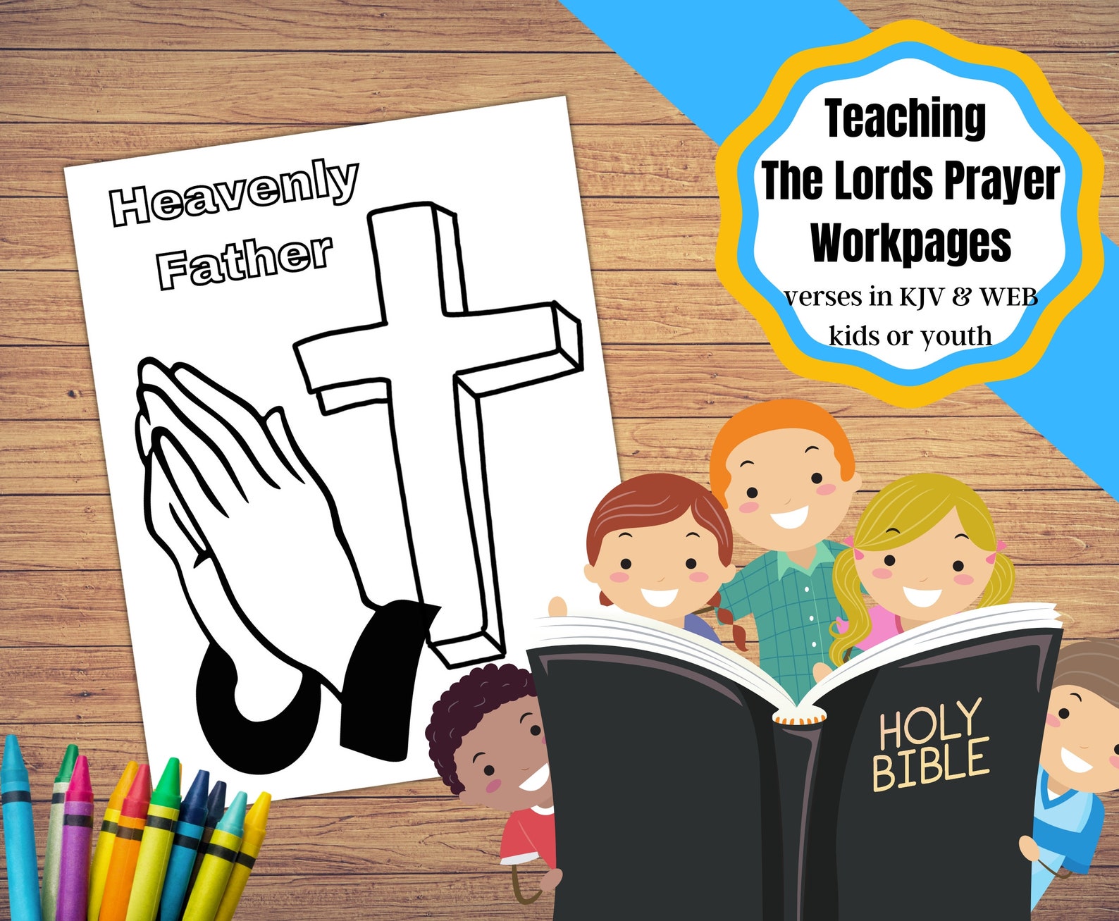Printable Work Pages For Teaching The Lords Prayer To Kids And Youth Printable work pages for teaching the lords prayer to kids and youth