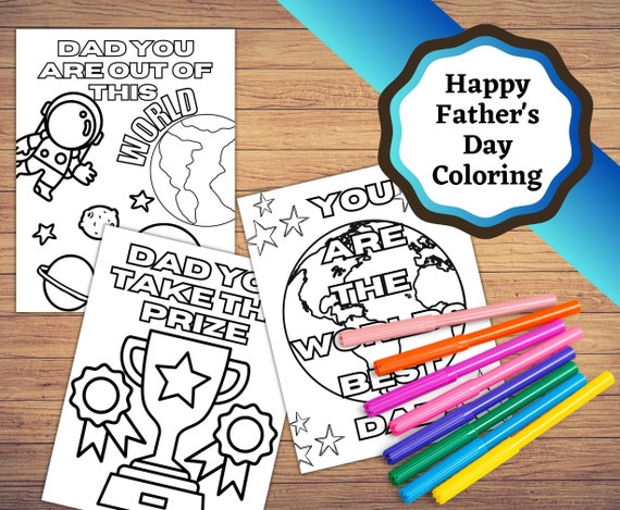 Giant Father's Day Coloring Poster - 32x44 Inches Jumbo Paper Banner For Kids, Classroom & Party Decor, Interactive Table Cover Activity Gift