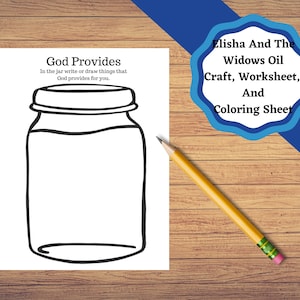 Elisha and the Widow's Oil, Printable Bible Story Pages, Craft, and ...