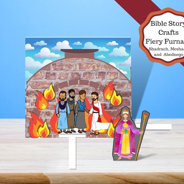 Book of Daniel printable , Fiery furnace craft, Shadrach, Meshach, and Abednego.