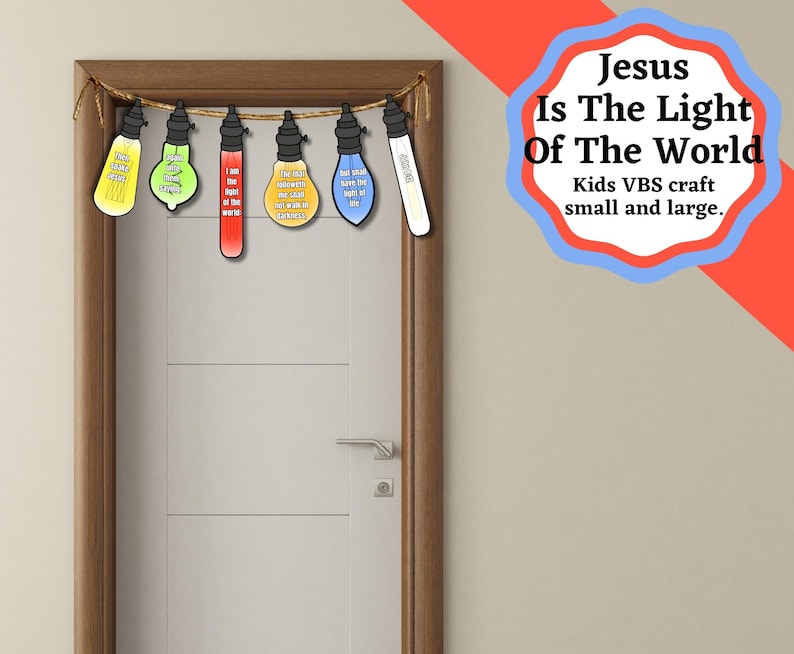 Light of the World Bible Kids Craft for VBS. Jesus is the Light Craft ...