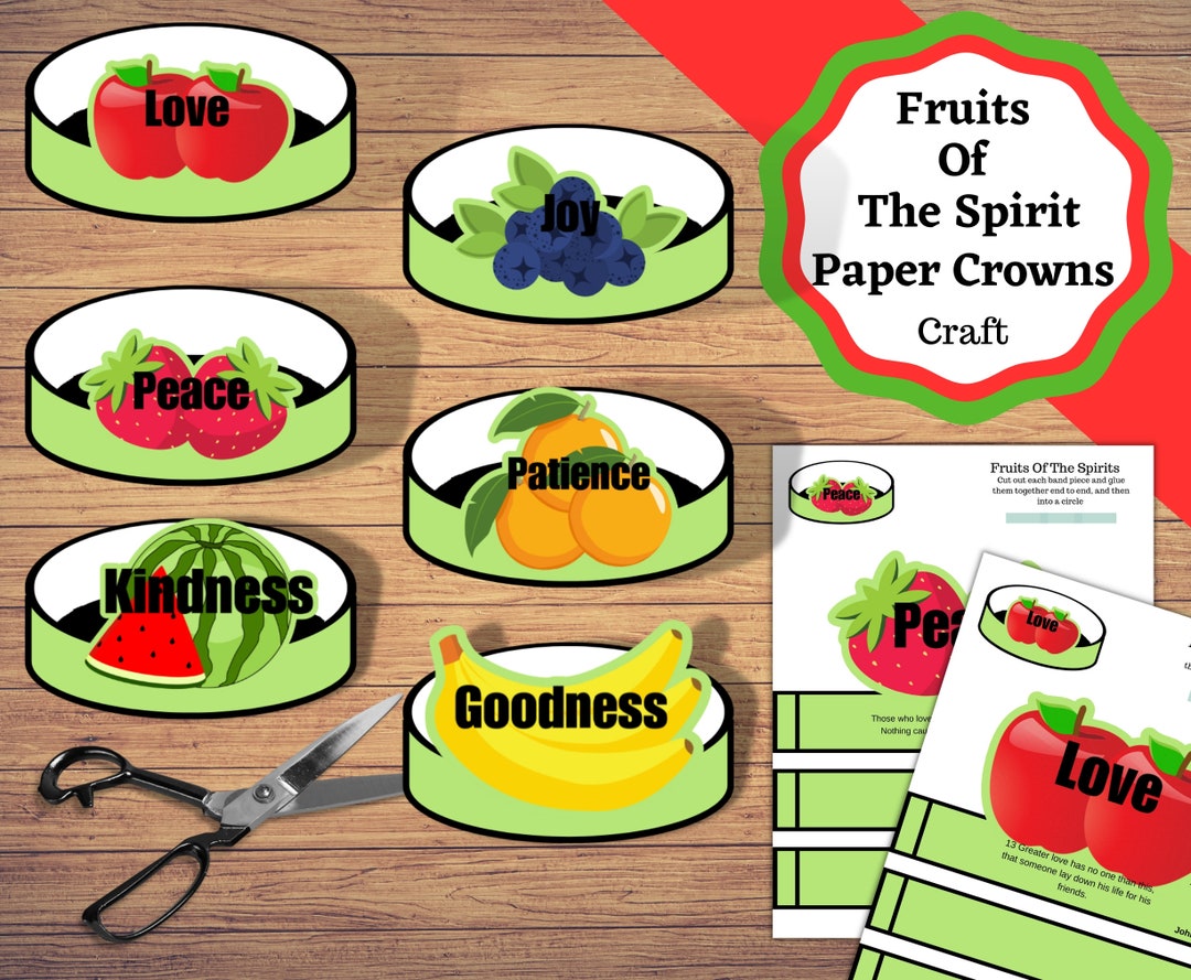 Printable Fruits of the Spirit Paper Crowns. Fruits of the Spirit Kids