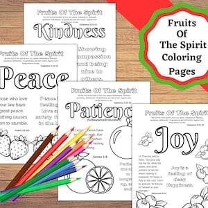 Printable Fruits of the Spirit Coloring Pages. Fruits of the Spirit ...