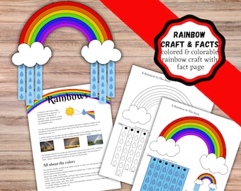Rainbow Craft & Fact Page, Colorable Printable (PDF)