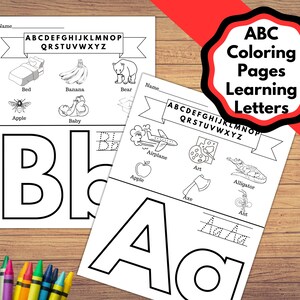 Printable Coloring Pages For Learning ABC&#39;S, Alphabet coloring and writing practice sheets. Early learner worksheets.