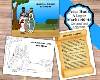 Jesus Heals A Leper book of Mark, kids bible craft