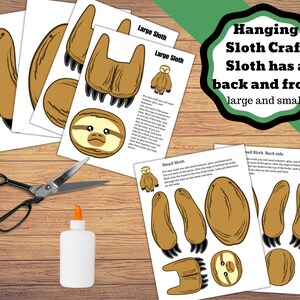 Printable Sloth in Small and Large for Decoration and to Hang ...