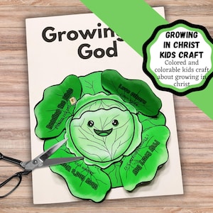 Growing In Christ kids craft with scripture. Easy to make kids craft about growing in God and learning more about Christ.