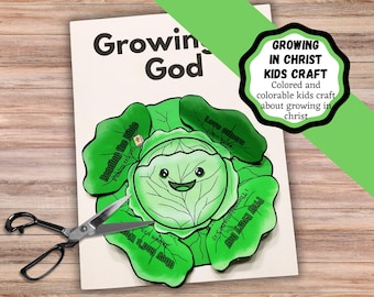 Growing In Christ kids craft with scripture. Easy to make kids craft about growing in God and learning more about Christ.