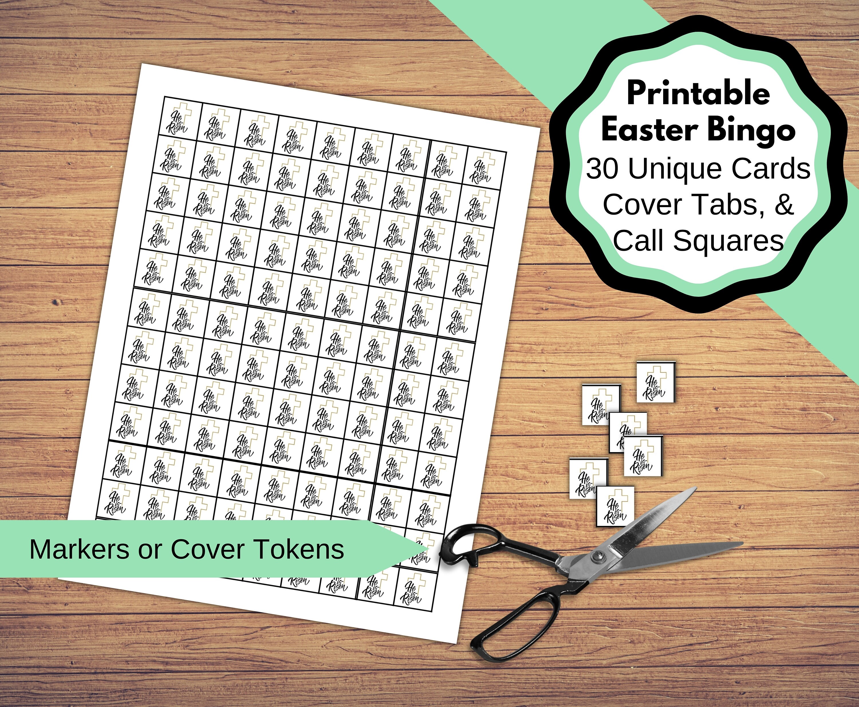 Printable Easter Themed Bingo, Christian Easter Themed Printable Bingo ...