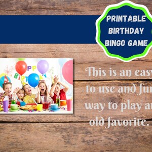 Boy Birthday Party Bingo Printable Game - Etsy