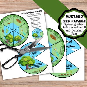 Parable of the Mustard Seed Craft. Craft and Coloring Page for Bible ...