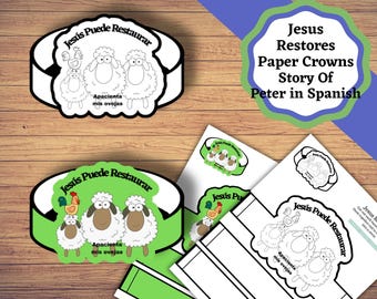 Jesus restores Peter paper crowns in Spanish