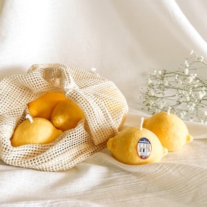 Lemon Candle / Fruit Candle / Scented Decorative Candle / Soy Wax Candle / Essential Oil / Food Candle / Gifts for Her / Gifts for Him