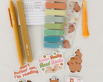 Everything but the Book Kit / Annotation Kit / Journaling / Bookish Gifts / Book Lovers / Stationary Gift Set / Book Club / Capybara