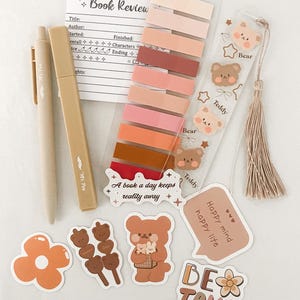 Everything But The Book Kit / Annotation Kit / Journaling / Bookish Gifts / Book Lovers / Stationary Gift Set / Book Club / Teddy Bear