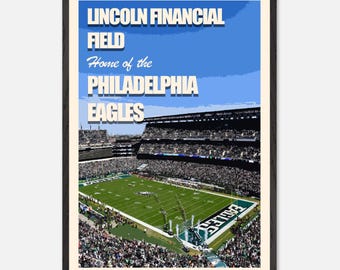 Philadelphia Print Football Prints Matte Print Perfect for Sports Fans Lincoln Financial Field Poster Print
