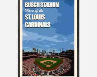 St. Louis Print Baseball Prints Matte Print Perfect for Sports Fans Busch Stadium Poster Print