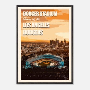 Los Angeles Print Baseball Prints Matte Print Perfect for Sports Fans Dodger Stadium Poster Print
