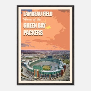 Green Bay Print Football Prints Matte Print Perfect for Sports Fans Lambeau Field Poster Print