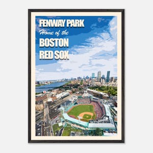 Boston Print Baseball Prints Matte Print Perfect for Sports Fans Fenway Park Poster Print