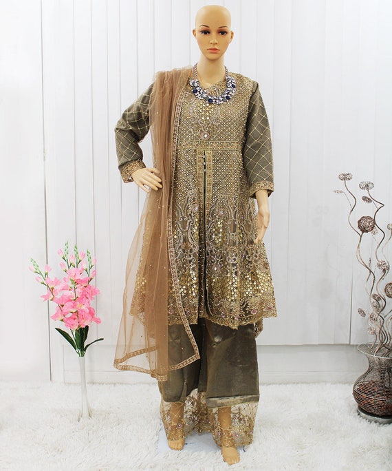 Ethnic Gowns | Frock With Ash Color | Freeup