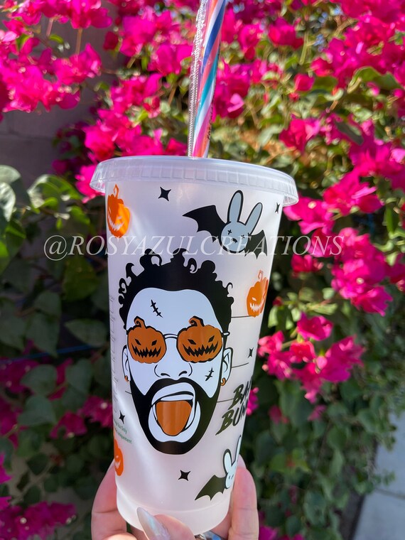 Bad Bunny Halloween /starbucks Venti Cold Cup Bad Etsy