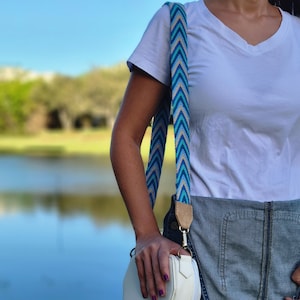 Handmade Crochet Wayuu Bag Strap: Boho Camera or Clutch Strap