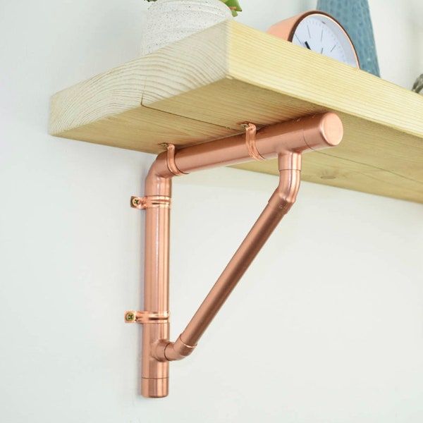 Copper Shelf Brackets Etsy UK