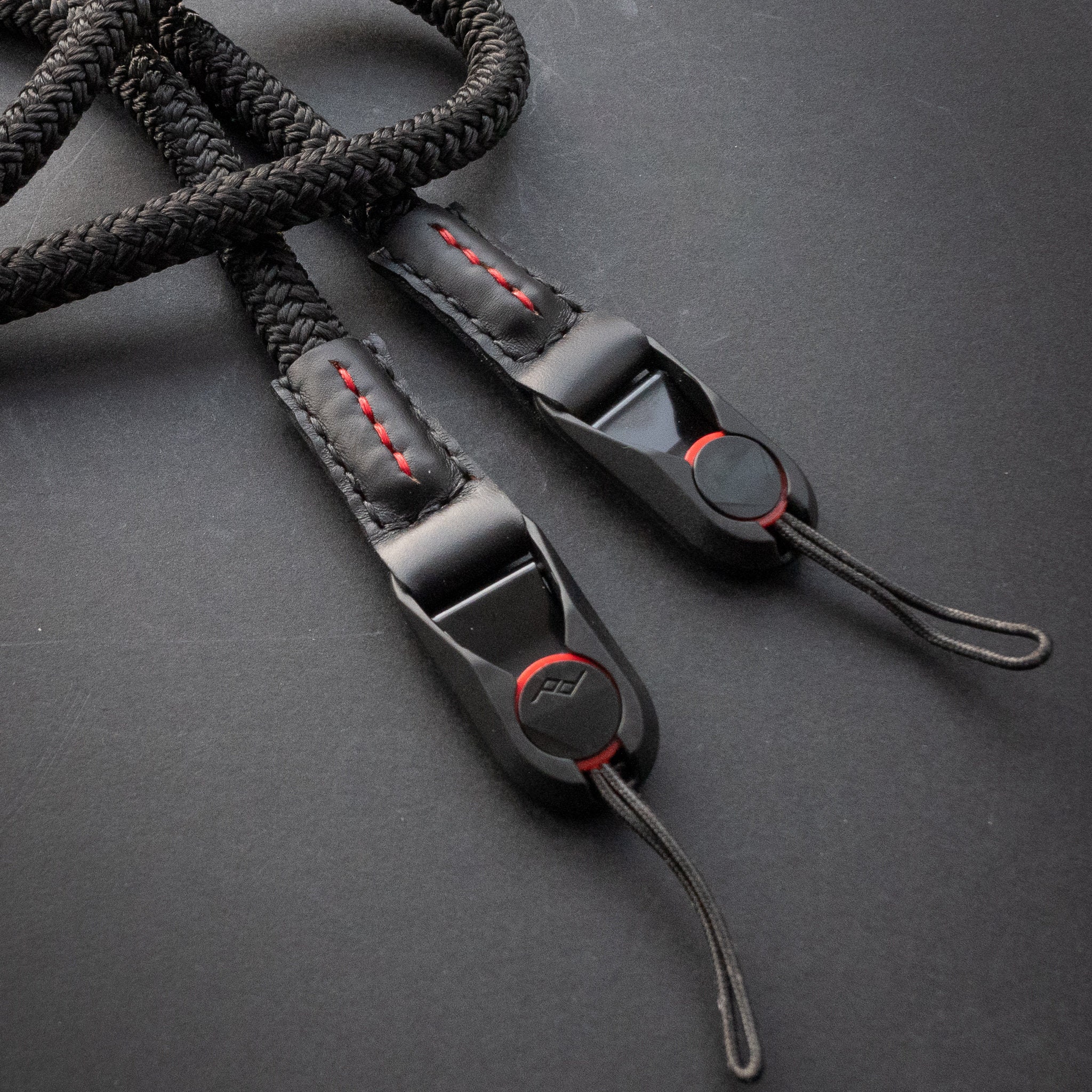 BLACK Marine Rope and Leather Camera Strap Made With Peak Etsy