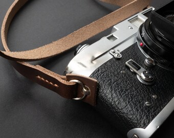 Slim Horween Leather Camera Neck Strap - Etsy