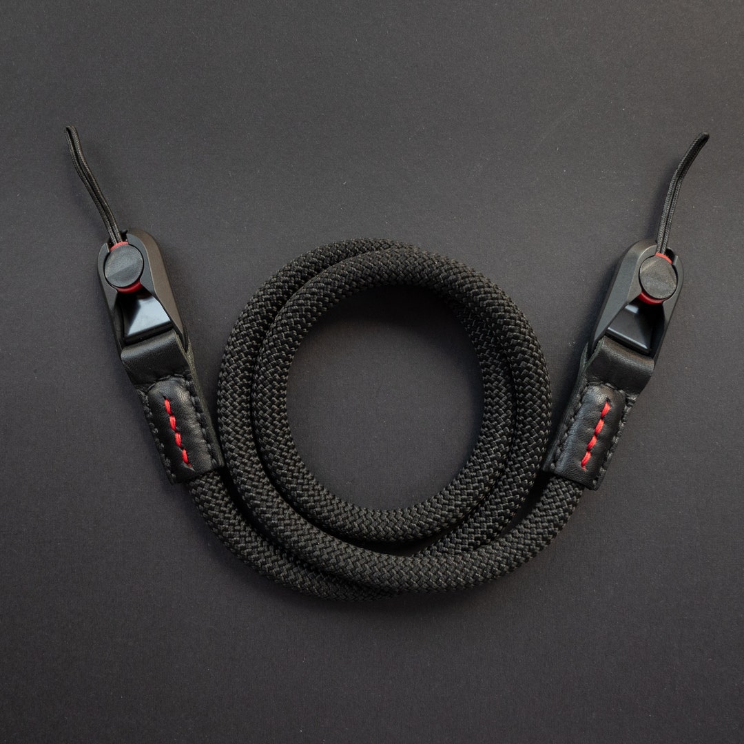 Premium Black Rope Camera Strap With Leather & Peak Design Anchor Links ...