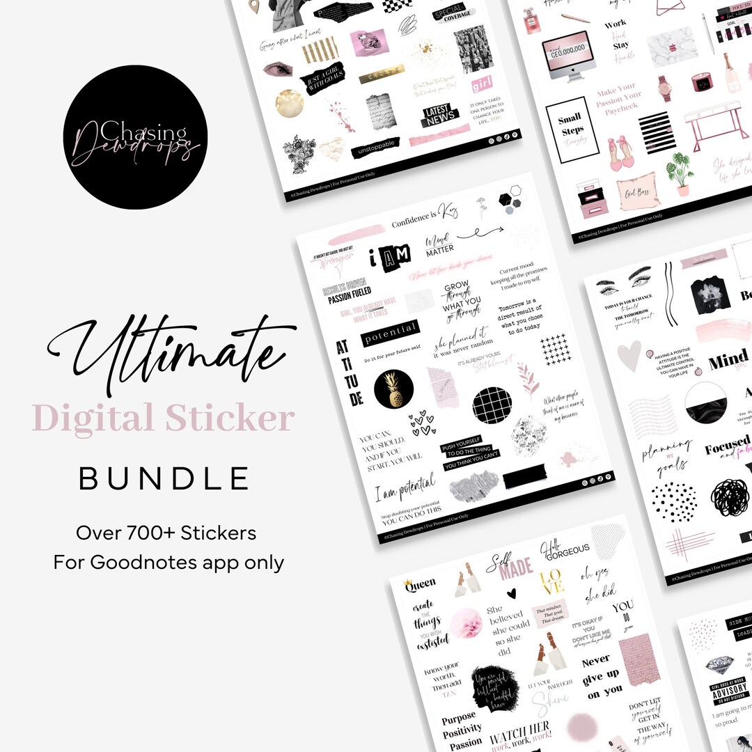 Ultimate Digital Sticker Bundle Goodnotes Stickers Digital Etsy