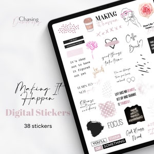 Digitala klistermärken för tjejbossen: Making It Happen-kollektionen