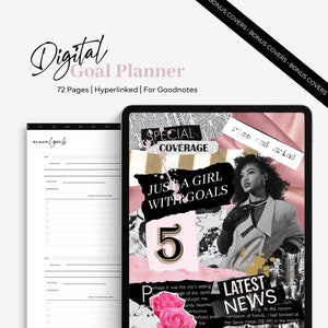 SMART Goals Digital Planner: Habit Tracker & Vision Board (PDF)