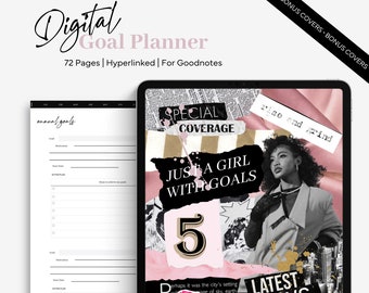 SMART Goals Digital Planner: Habit Tracker & Vision Board (PDF)