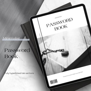 Digital Password Book: Hyperlinked Planner (PDF)