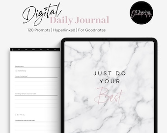 Digital Daily Journal, Goodnotes Planner, Digital Prompt Journal, Daily Gratitude Planner, Goodnotes Journal, Digitaal Dagboek, Prompt Journal