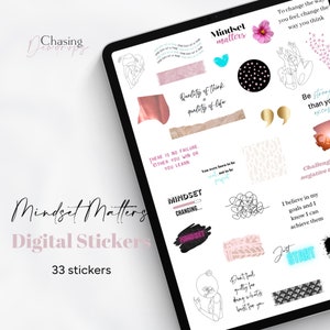 Mindset Matters Sticker Collection, Girl Boss Digital Stickers, Digital Stickers, Goodnotes Stickers, Digital Planner Stickers