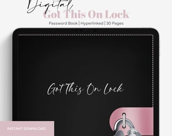 Digital Password Book: Hyperlinked Password Tracker (PDF Download)