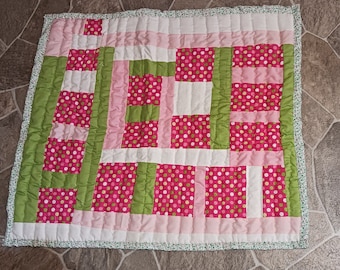 Handmade Polka Dot Quilt - Gee's Bend Inspired