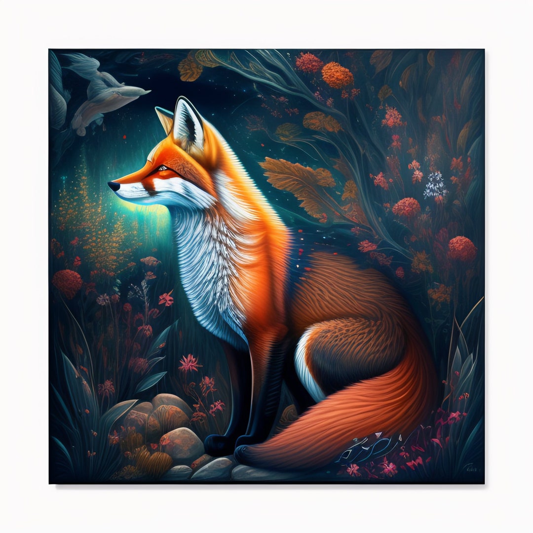 Fantasy Red Fox A.I Generated Art High Resolution - Etsy