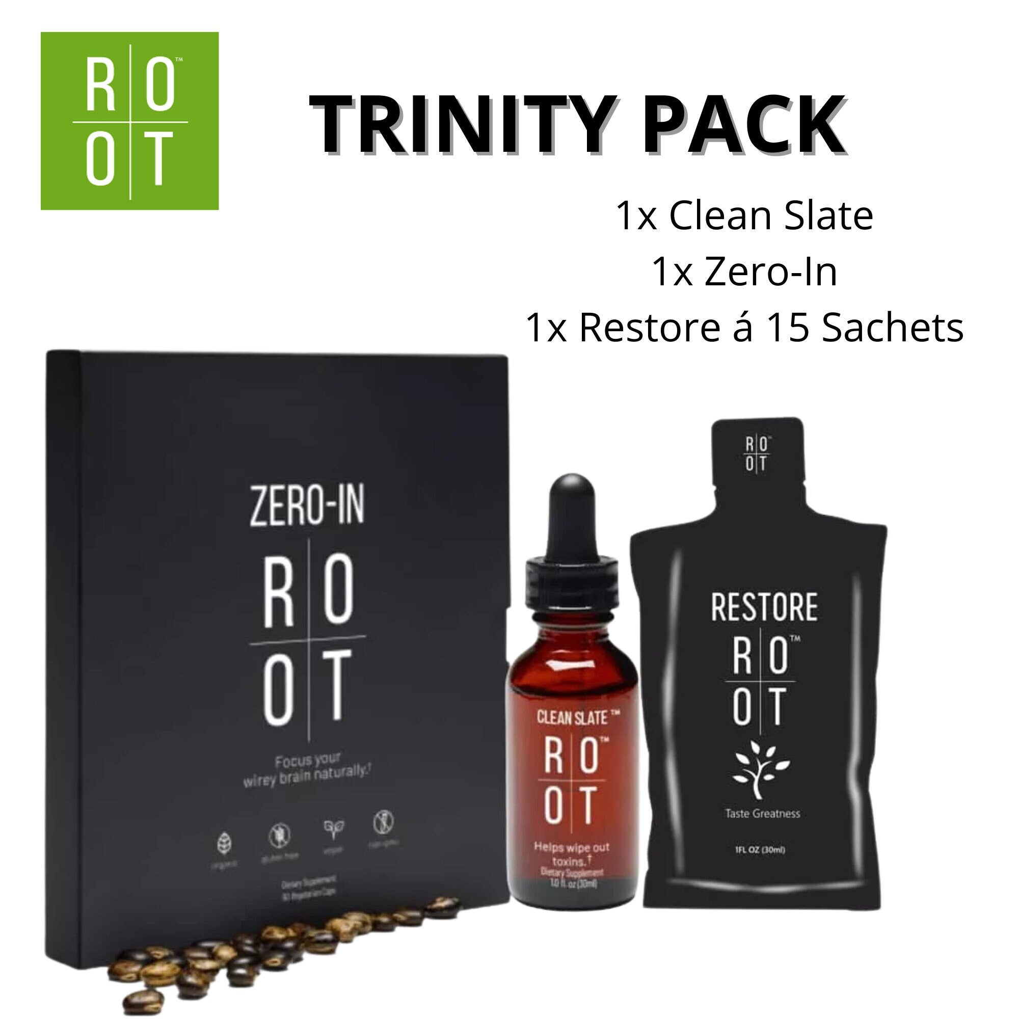 Root TRINITY Pack 1x Clean Slate 1x Zeroin 1x Restore Etsy Australia
