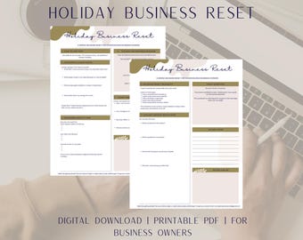 Feiertags-Business-Reset-Arbeitsmappe | Weihnachtsplanung für Kleinunternehmer | Backend Organisation | Digitaler Download