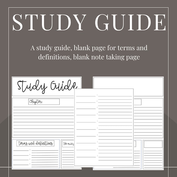 Study Guide Template Goodnotes for College Note Taking Etsy