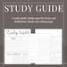 Study Guide Template, Goodnotes for College, Note Taking Template ...