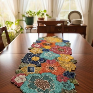 Exquisite handmade beaded runner.