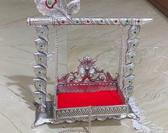 Handcrafted german silver Krishna jhula.